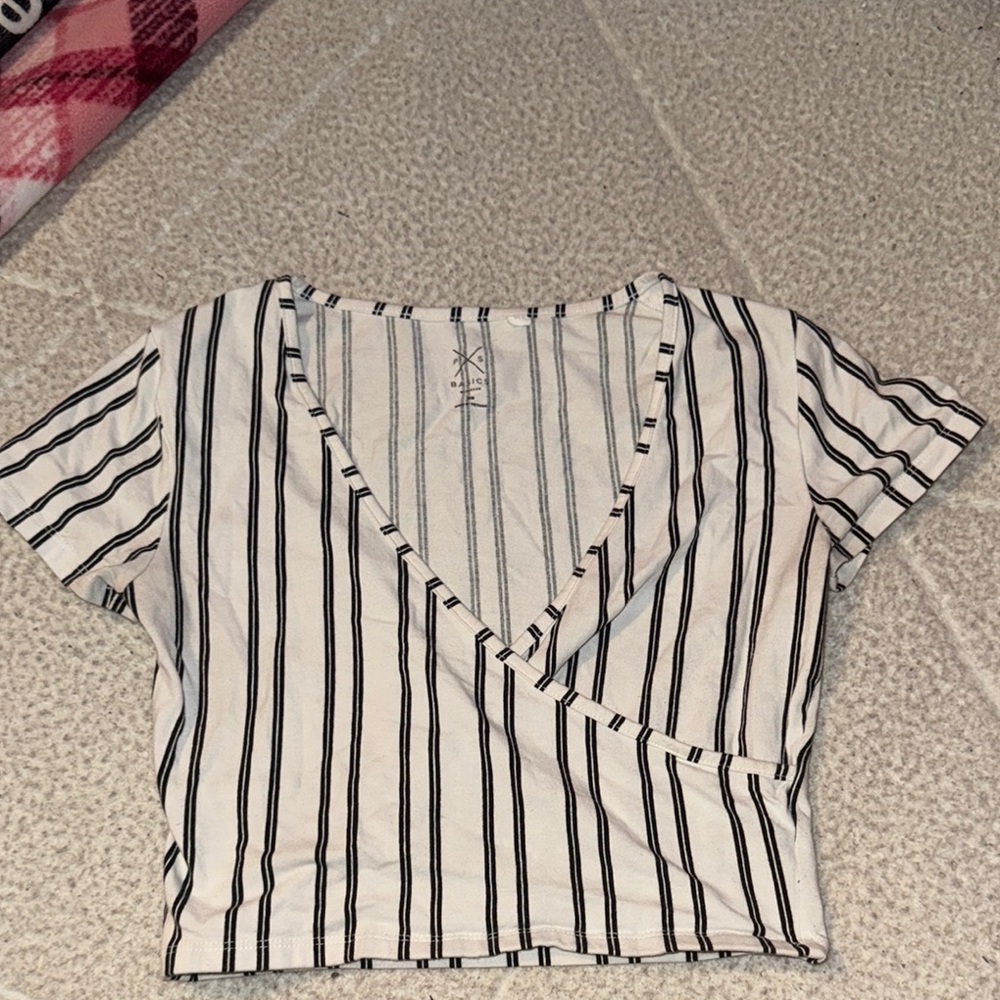 PacSun Striped V-Neck Top
